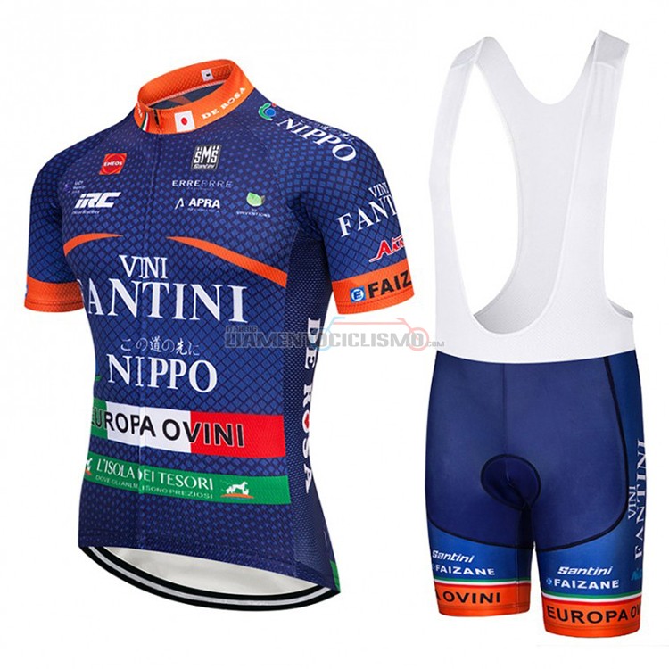 Abbigliamento Ciclismo Vini Fantini Manica Corta 2018 Scuro Blu